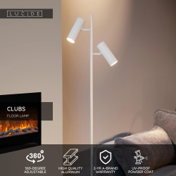 Lucide CLUBS stojací lampa 2xGU10 bílá