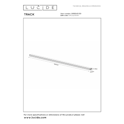 Lucide TRACK kolejnicový systém 1 m 220V černá