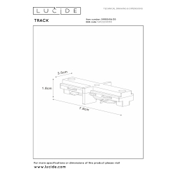 Lucide TRACK přímý konektor/systém 230V černá