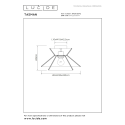 Lucide TASMAN stropní svítidlo Ø 32 cm 1xE27 přírodní