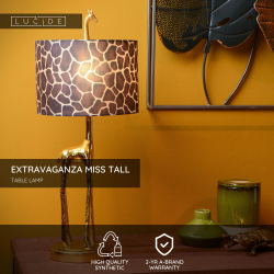 Lucide MISS TALL stolní lampička E27/60W zlatá
