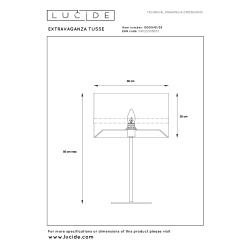 Lucide EXTRAVAGANZA TUSSE stolní lampa Ø30 cm 1xE27 modrá