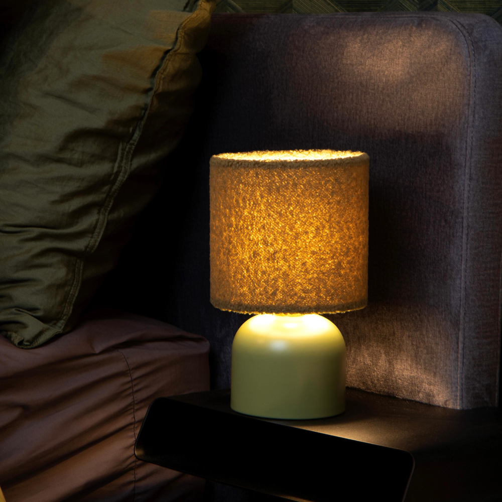 Lucide WOOLLY stolní lampa Ø 16 cm 1xE14 zelená