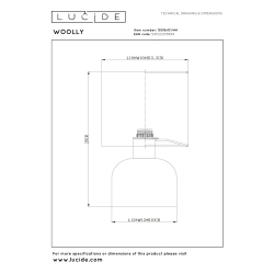 Lucide WOOLLY stolní lampa Ø 16 cm 1xE14 okrově žlutá