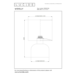 Lucide WOOLLY stolní lampa Ø 16 cm 1xE14 růžová