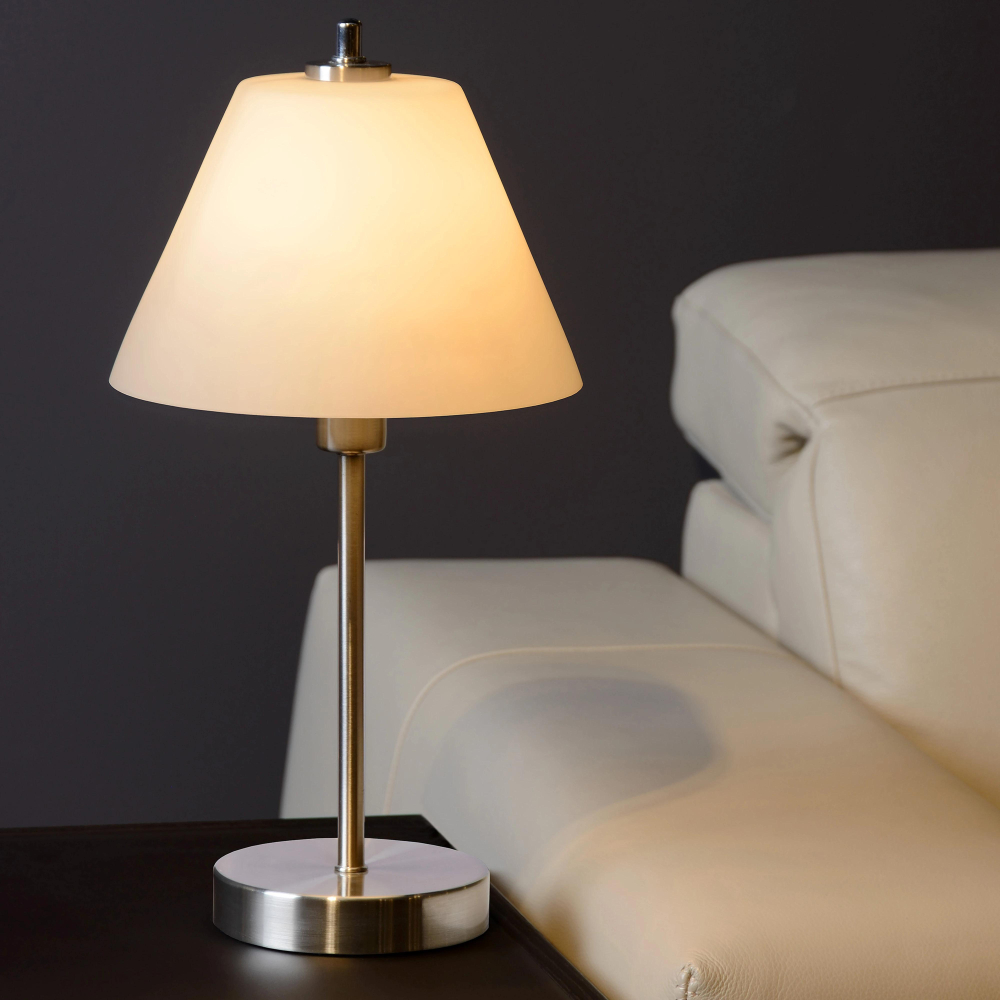 Lucide TOUCH - stolní lampa - Ø 22 cm - Chrom 12561/21/12