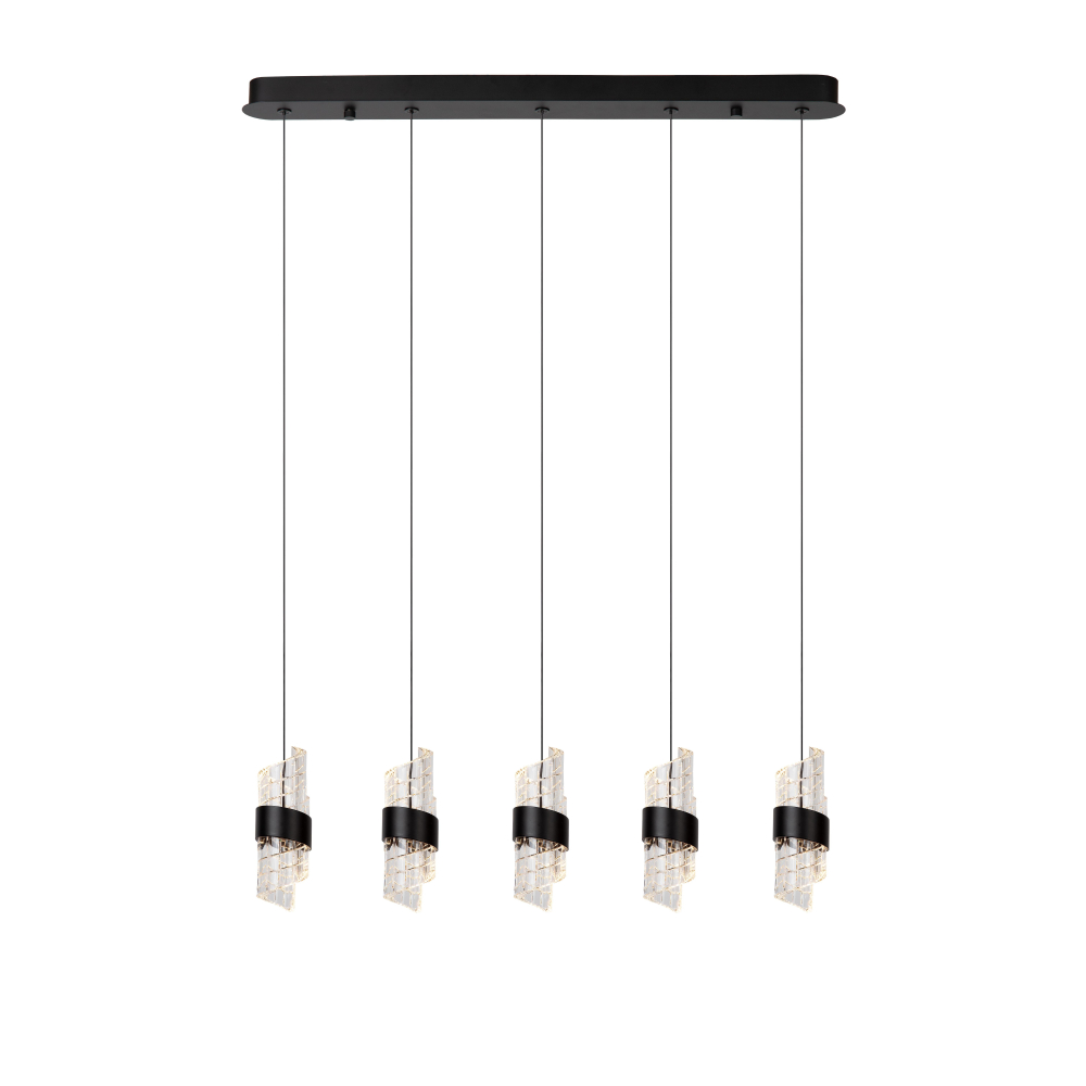 Lucide KLIGANDE - Závěsné svítidlo - LED stmívatelné - 5x7,8W 2700K - Černá