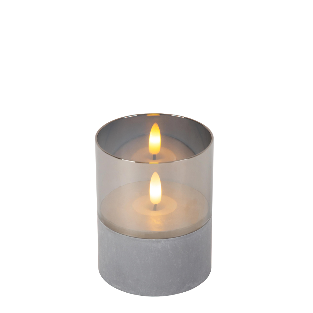 Lucide VELAS - Stolní lampa - Baterie - Ø 8 cm - LED - 3x0,2W 2700K - šedá - Sada 3 ks
