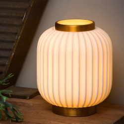 GOSSE Stolní lampa - Ø 19,5 cm - 1xE14 - Bílá