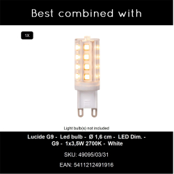 Lucide FIGARO - Stolní lampa - Ø 12 cm - 1xG9 - 13544/45/36 - Šedá