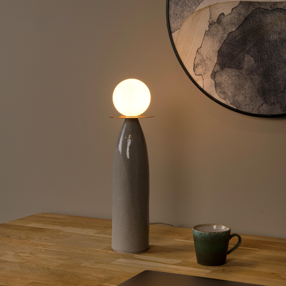 Lucide FIGARO - Stolní lampa - Ø 12 cm - 1xG9 - 13544/50/36 - Šedá