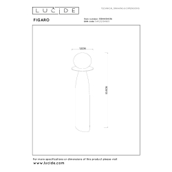 Lucide FIGARO - Stolní lampa - Ø 12 cm - 1xG9 - 13544/54/36 - Šedá