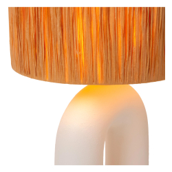 Lucide RONDA - Stolní lampa - 1xE27 - Dřevo/Bílá