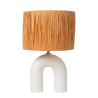 Lucide RONDA - Stolní lampa - 1xE27 - Dřevo/Bílá
