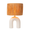 Lucide RONDA - Stolní lampa - 1xE27 - Dřevo/Bílá