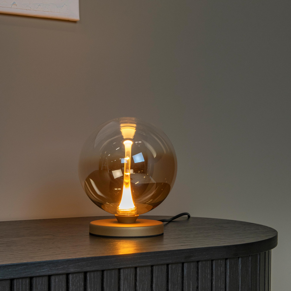 Lucide GISELA - Stolní lampa - Ø 16 cm - LED - 1x5W 2700K - Jantarová