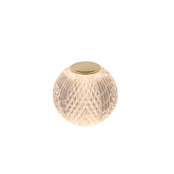 Lucide CINTRA - dobíjecí stolní lampa -  D9 cm - LED - 1,5W 2700K - 3 kroky stmívání - Transparant