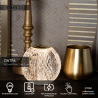 Lucide CINTRA - dobíjecí stolní lampa -  D9 cm - LED - 1,5W 2700K - 3 kroky stmívání - Transparant