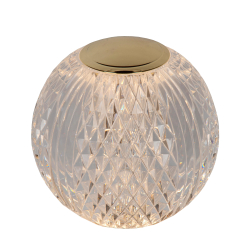 Lucide CINTRA - dobíjecí stolní lampa - D11 cm - LED - 2W 2700K - 3 kroky stmívání - Transparant