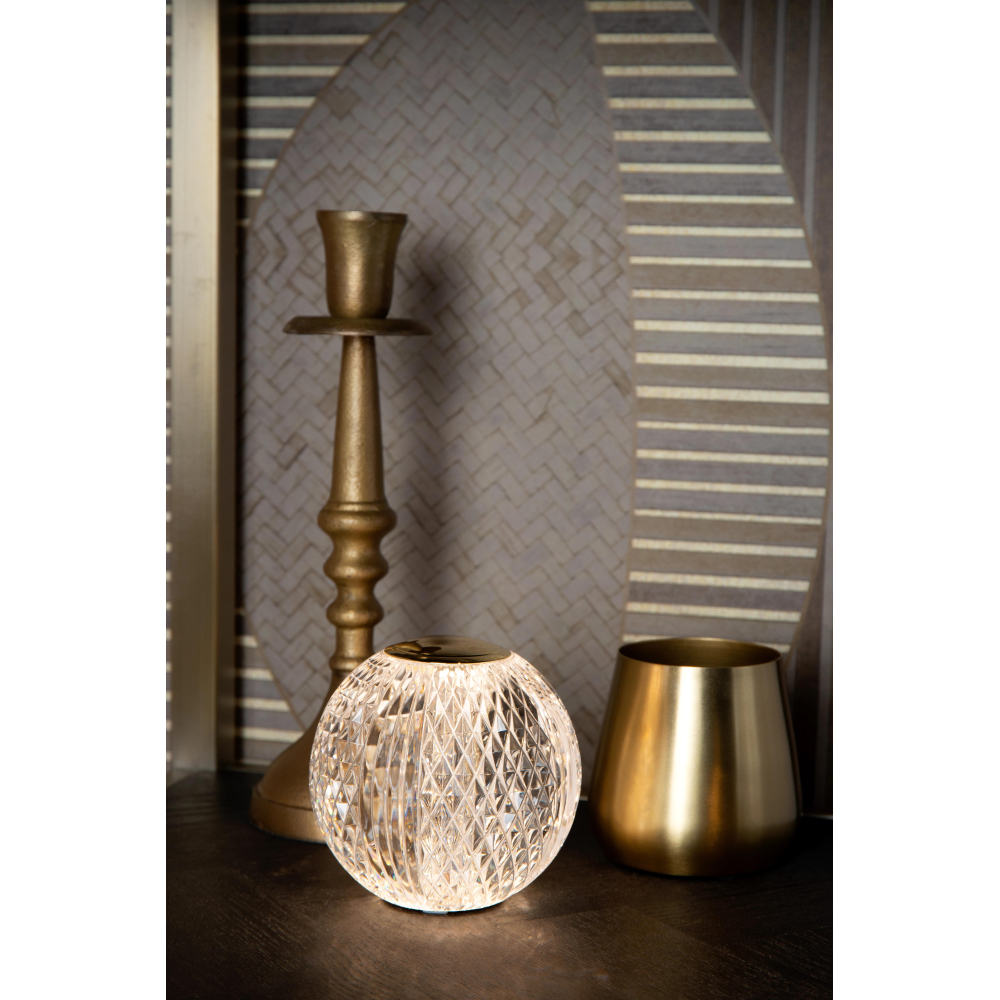 Lucide CINTRA stolní lampa Ø 9 cm 1x1,5W 3000K průhledná