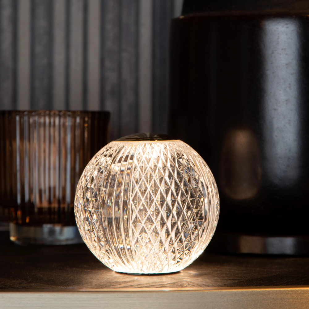 Lucide CINTRA stolní lampa Ø 11 cm 1x2W 3000K průhledná