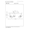 Lucide CARO-LED - stropní svítidlo - Ø 31 cm - LED - GU10 - 3x5W 2700K - Chrom 13955/14/12