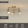 Lucide CARO-LED - stropní svítidlo - Ø 31 cm - LED - GU10 - 3x5W 2700K - Chrom 13955/14/12