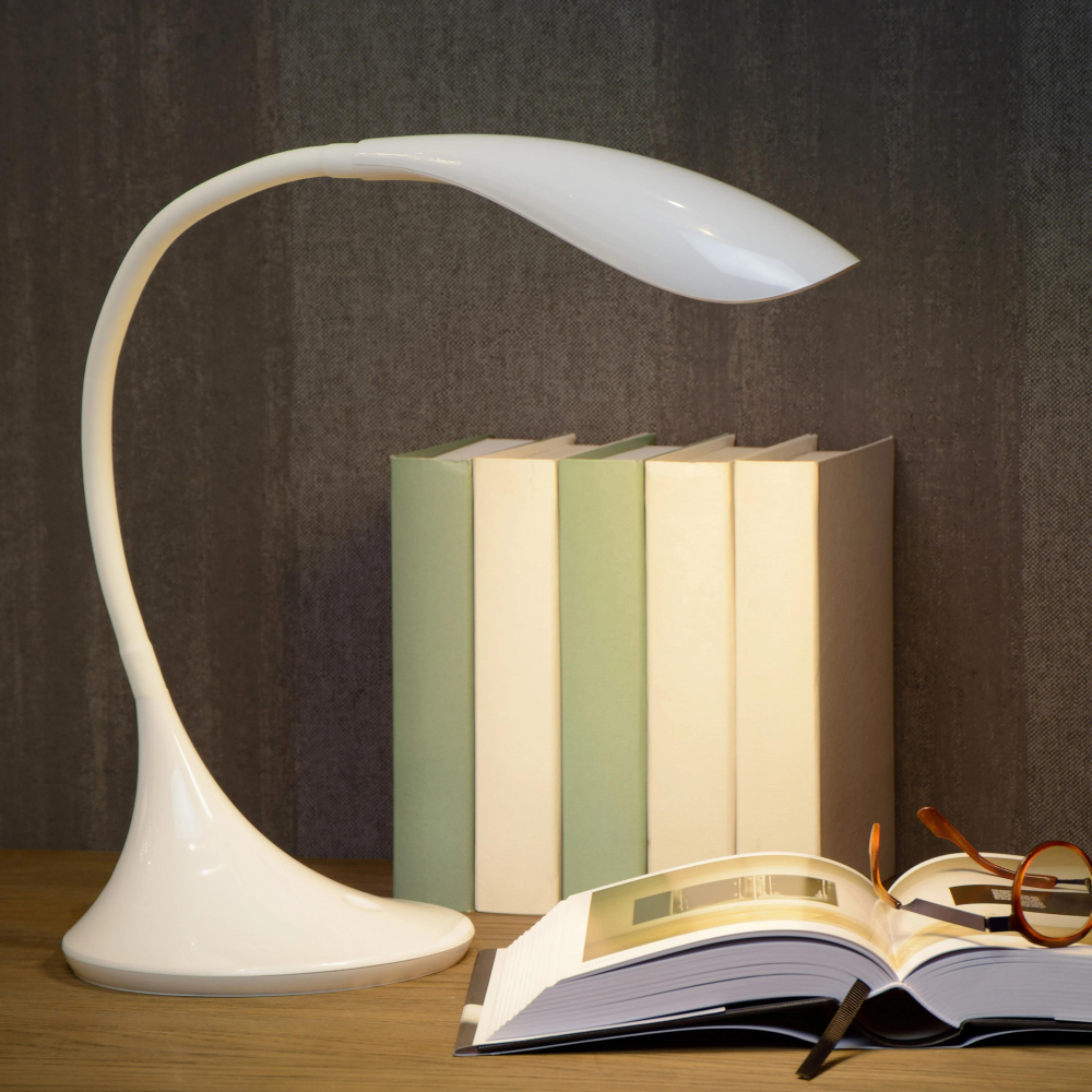 Lucide EMIL - stolní lampa - Ø 17 cm - stmívatelné - 1x4W 3000K - Bílá 18652/06/31