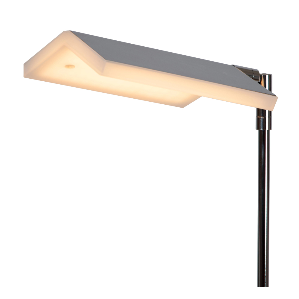 Stojací stmívatelná LED lampa Lucide AARON - 1x10W 2700K - Chrom