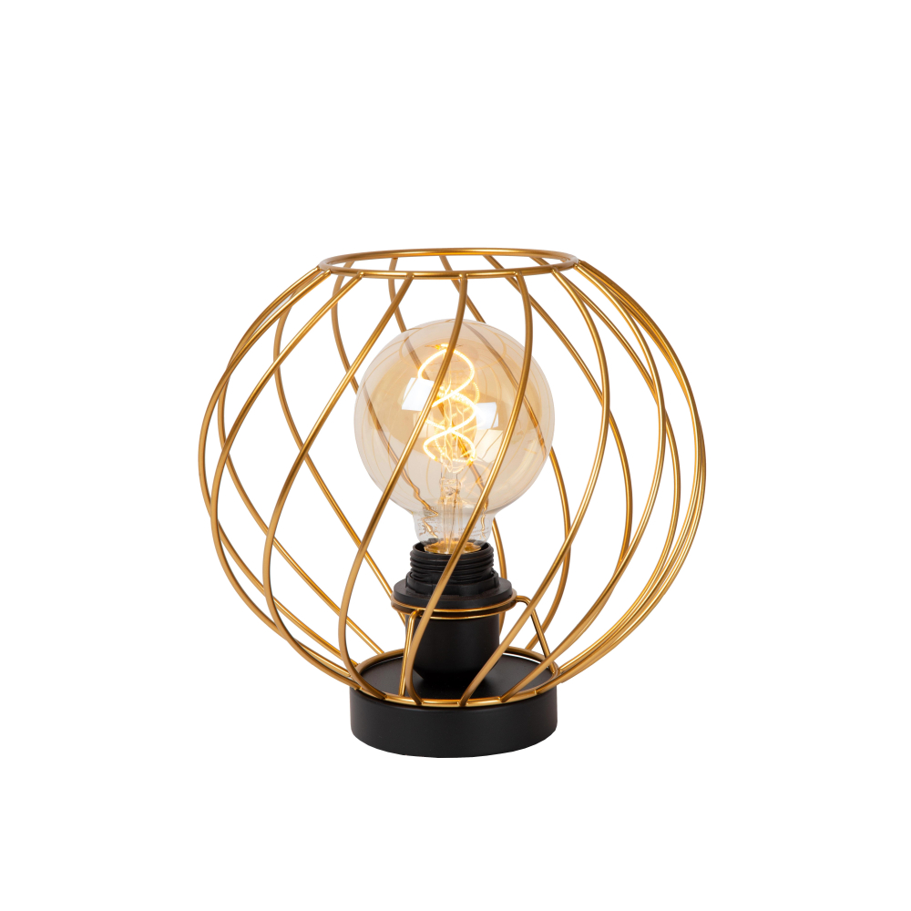 Lucide DANZA stolní lampa Ø 25 cm 1xE27 matná zlatá/mosazná