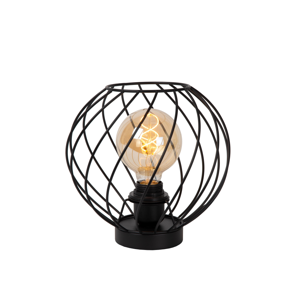 Lucide DANZA stolní lampa Ø 25 cm 1xE27 černá