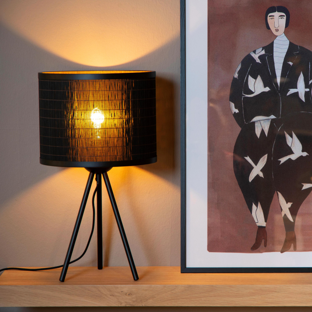 Lucide TAGALOG stolní lampa Ø 26 cm 1xE27 černá