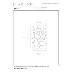 Lucide ALMELO - Stolní lampa - Ø 15 cm - 1xE27 - Černá