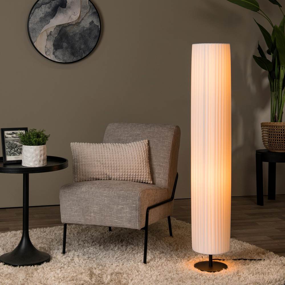 Lucide FOLD - Stojací lampa - Ø 20 cm - 2xE27 - Bílá
