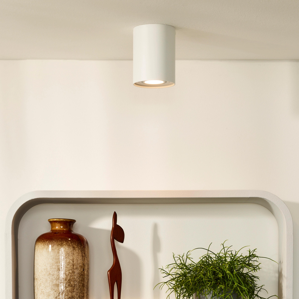 Lucide TUBE - stropní svítidlo - Ø 9,6 cm - GU10 - Bílá 22952/01/31