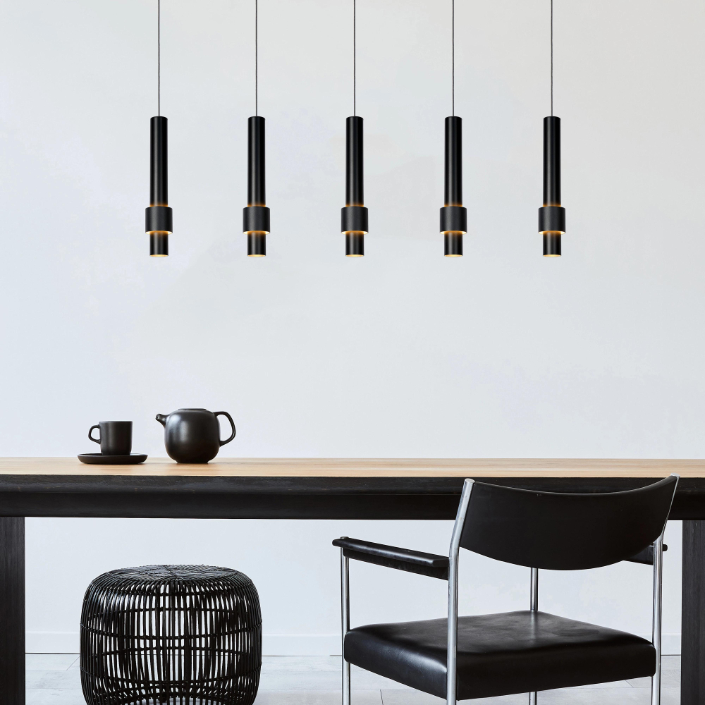 Lucide MARGARY závěsné LED svítidlo 5x4,3W 2700K černá