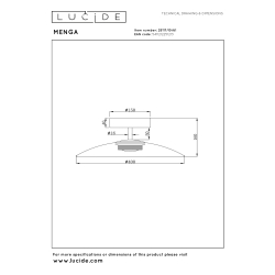 Lucide MENGA - stropní svítidlo - Ø 40 cm - LED Rozm. - 1x11W 2700K - Opál