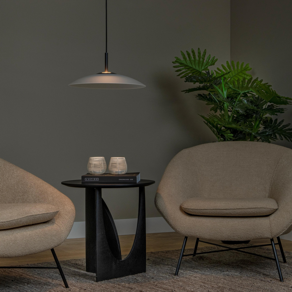 Lucide MENGA - Závěsné svítidlo - Ø 40 cm - LED Rozm. - 1x11W 2700K - Opál