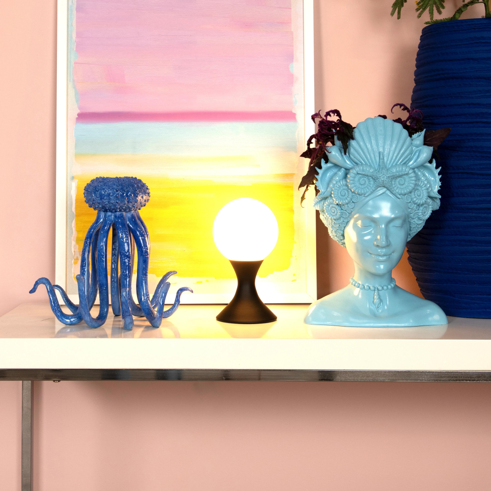 Lucide MOYA - Stolní lampa - Ø 12 cm - 1xG9 - Černá