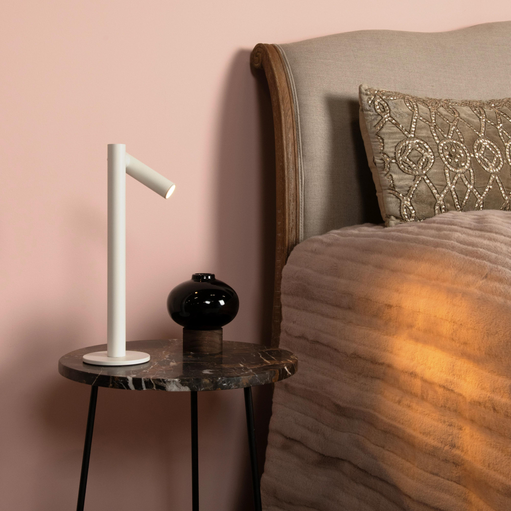 Lucide ANTRIM - Dobíjecí stolní lampa Vnitřní/Venkovní - Baterie - 1x2,2W 2700K - IP54 - bílá