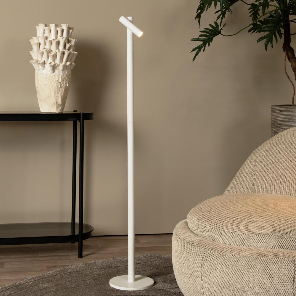 Lucide ANTRIM - Dobíjecí stojací lampa na čtení Vnitřní/venkovní - Baterie - LED stmívatelná - IP54 - bílá