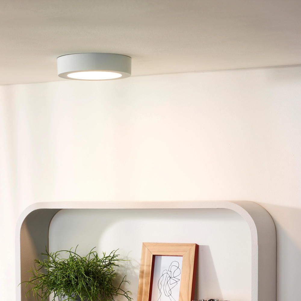 Lucide BRICE-LED stropní svítidlo - stmívatelné - 11W - IP44 - bílé
