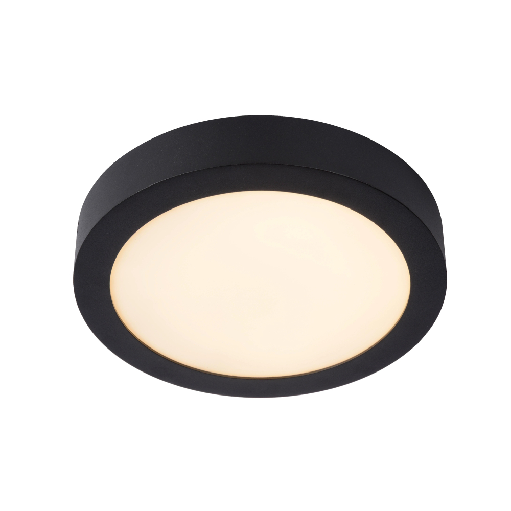 Lucide BRICE-LED stropní svítidlo - stmívatelné - 15W - IP44 - černé