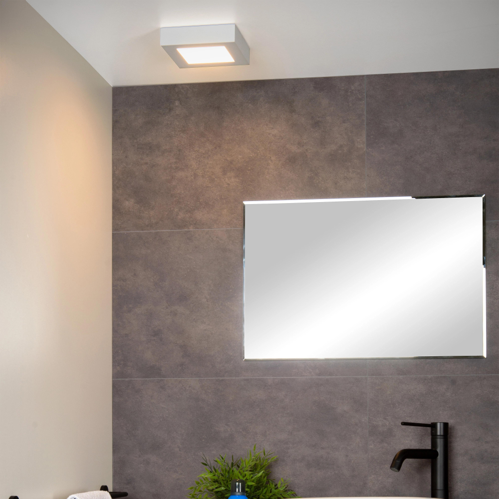 Lucide BRICE-LED stropní svítidlo - stmívatelné - 15W - IP44 - bílé
