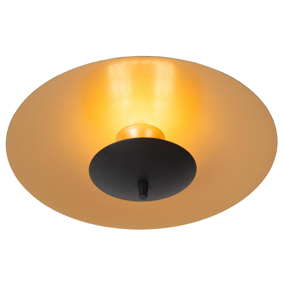 Lucide VULCAN - stropní svítidlo - Ø 35 cm - LED Rozm. - 1x9W 3000K - Zlatá/Černá