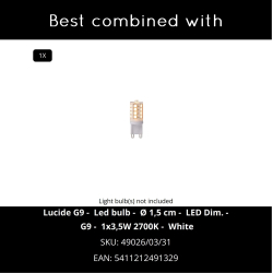 Lucide 30164/01/30 TYLER svítidlo stropní1xG9/33W