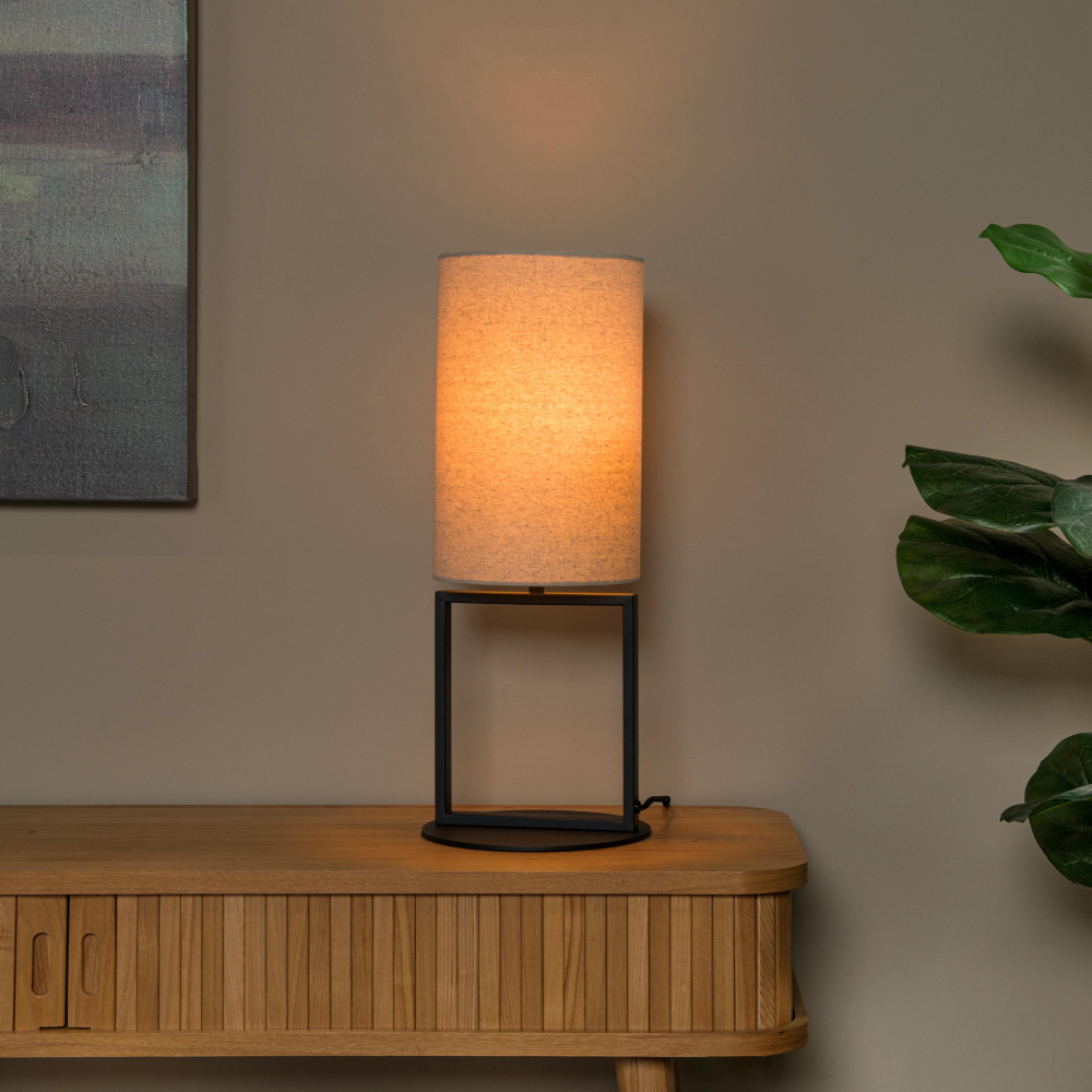 Lucide HERMAN - Stolní lampa - Ø 20 cm - 1xE27 - Smetanová
