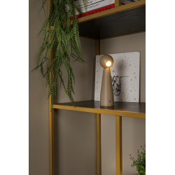 Lucide IPSOS - dobíjecí stolní lampa - baterie - LED stmívatelná - 1x3W 3000K/3200K - Taupe