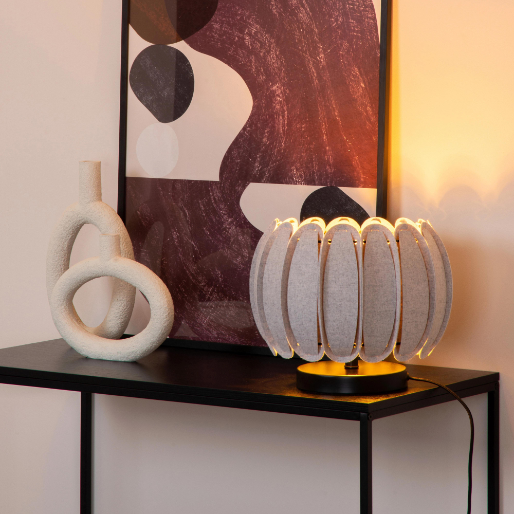 Lucide SPENCER - Stolní lampa - Ø 30 cm - 1xE27 - Šedá