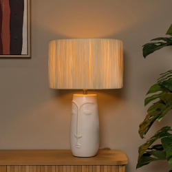 Lucide VISO - Stolní lampa - Ø 36 cm - 1xE27 - Bílá